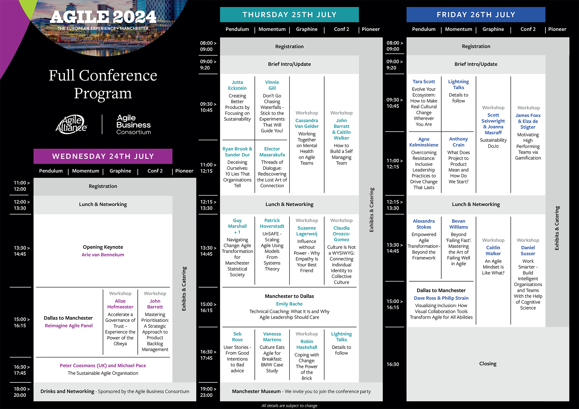 Agile2024 European Experience Programme information